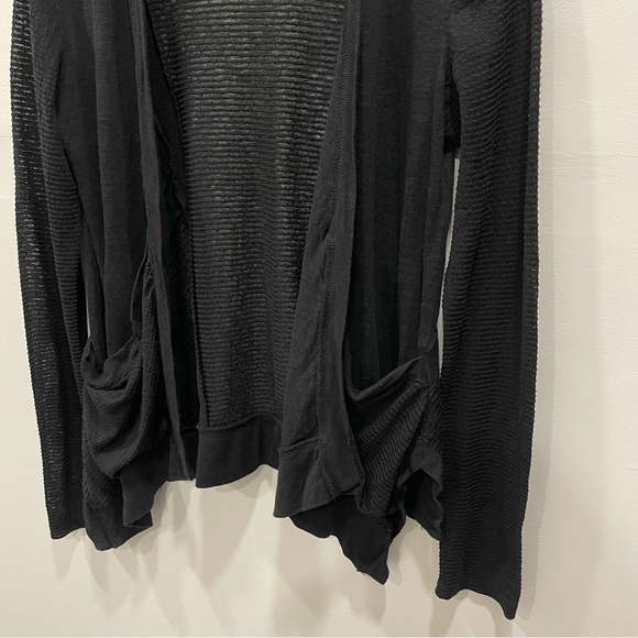 Anthropologie Vanessa Virginia Black Cavern Open Front Cardigan Casual Small - Picture 5 of 11